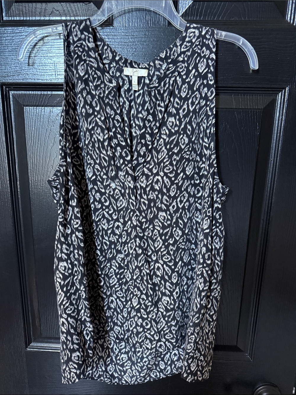 Joie Black and White Sleeveless Printed Camisole